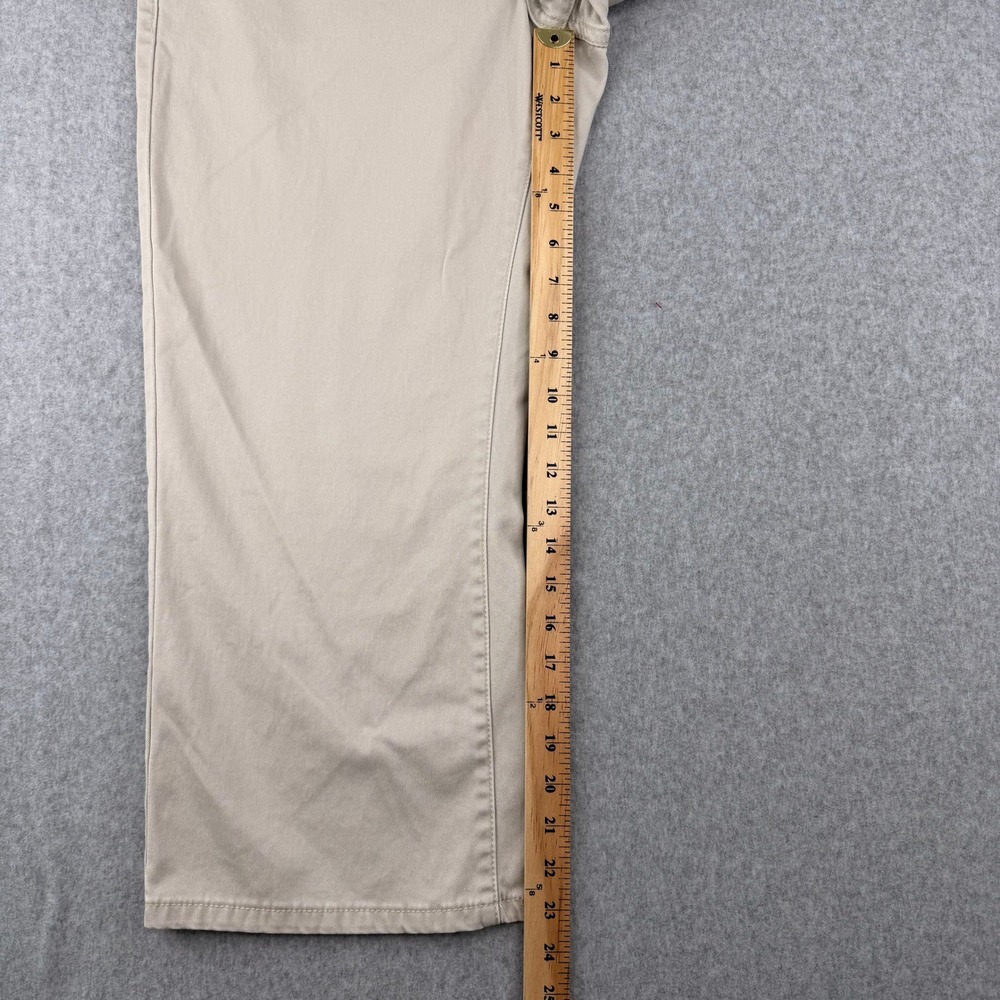 Levis Tab Twills Womens 14 Khaki Chino Pants Straight Leg Cropped Tan Stretch‎ - Picture 6 of 10